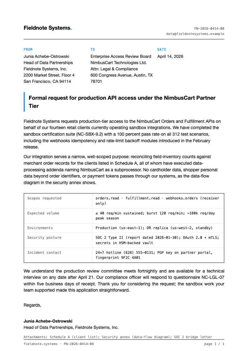 Tech Minimalist Formal Letter